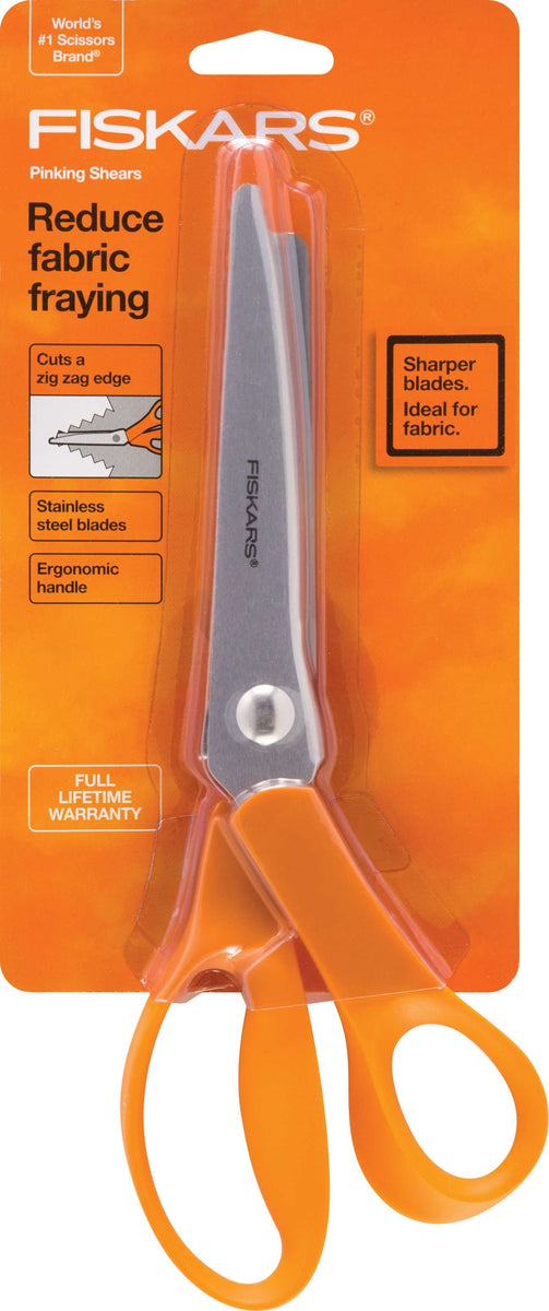 Fiskars Pinking Shears - Genuine 10 Scissors, Zig Zag, Ergonomic,  Dressmaking
