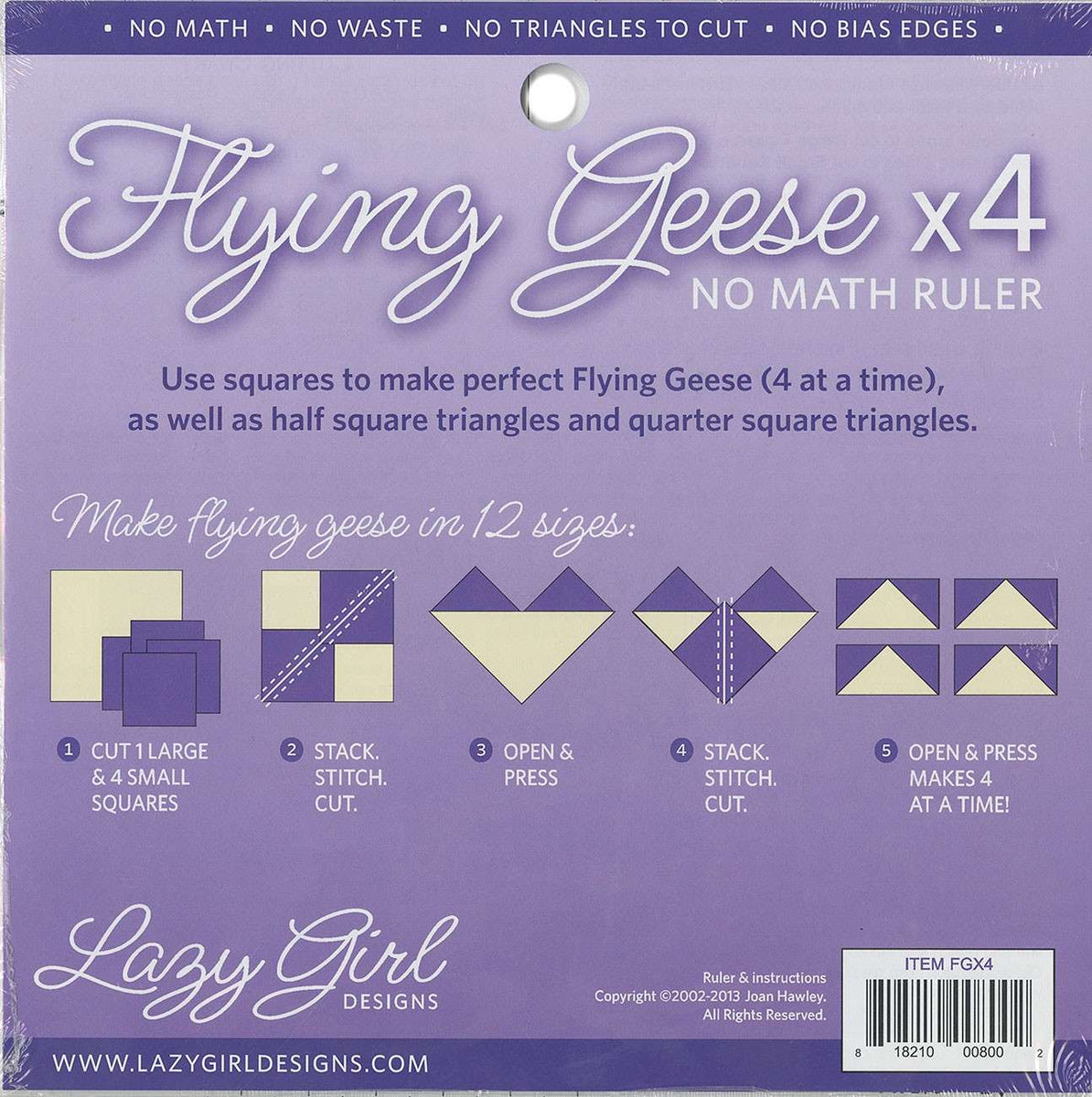 Quilt in A Day Flying Geese Ruler, Jumbo