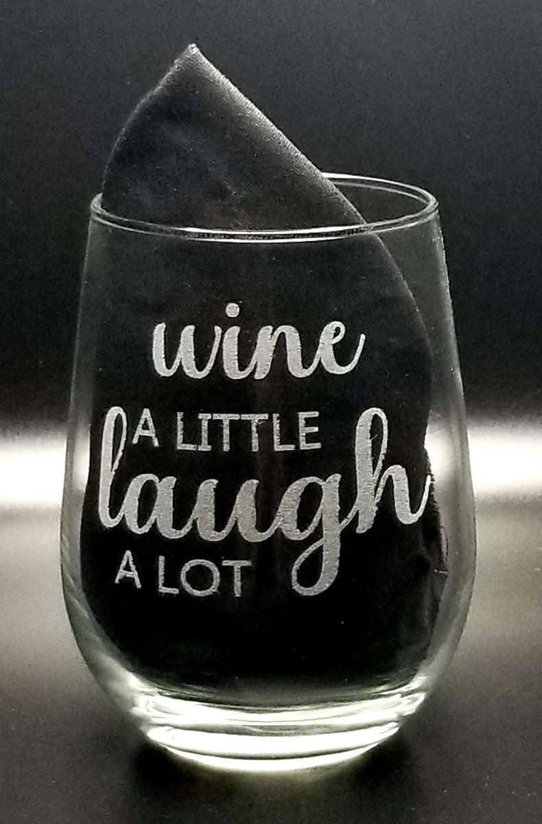 Personalized Wine Tumbler | Wine a little, Laugh a lot