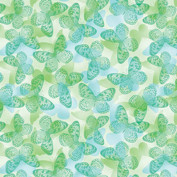 Benartex - Butterfly Whisper - Sea Glass - 108