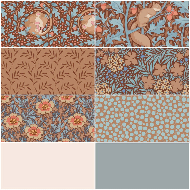 Tilda Fabrics Hibernation - 20 Fat Eights - 20x11- 100% Cotton