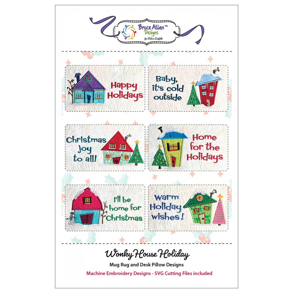 Wonky House Holiday Mug Rug and Pillow Designs Patter – Keepsake Quilting