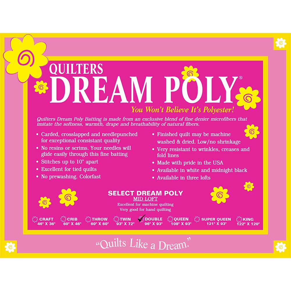Quilter's Dream Select Loft Batting for Quilting (Twin, White)
