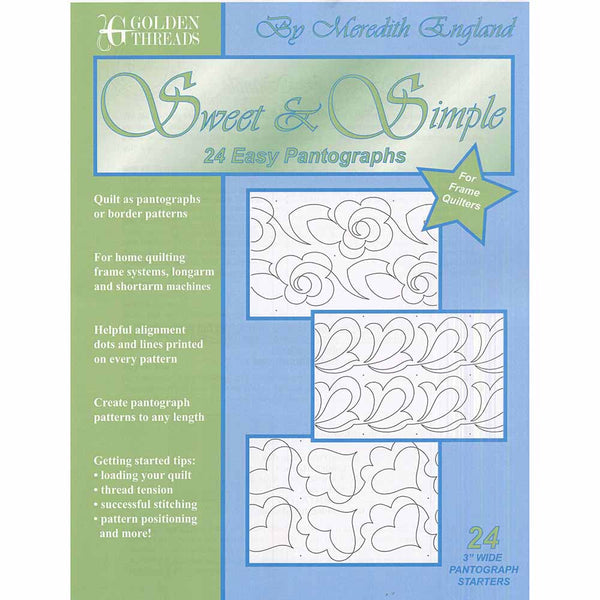 Quilting Stencils Basic Pantograph 5 Pack for Machine 