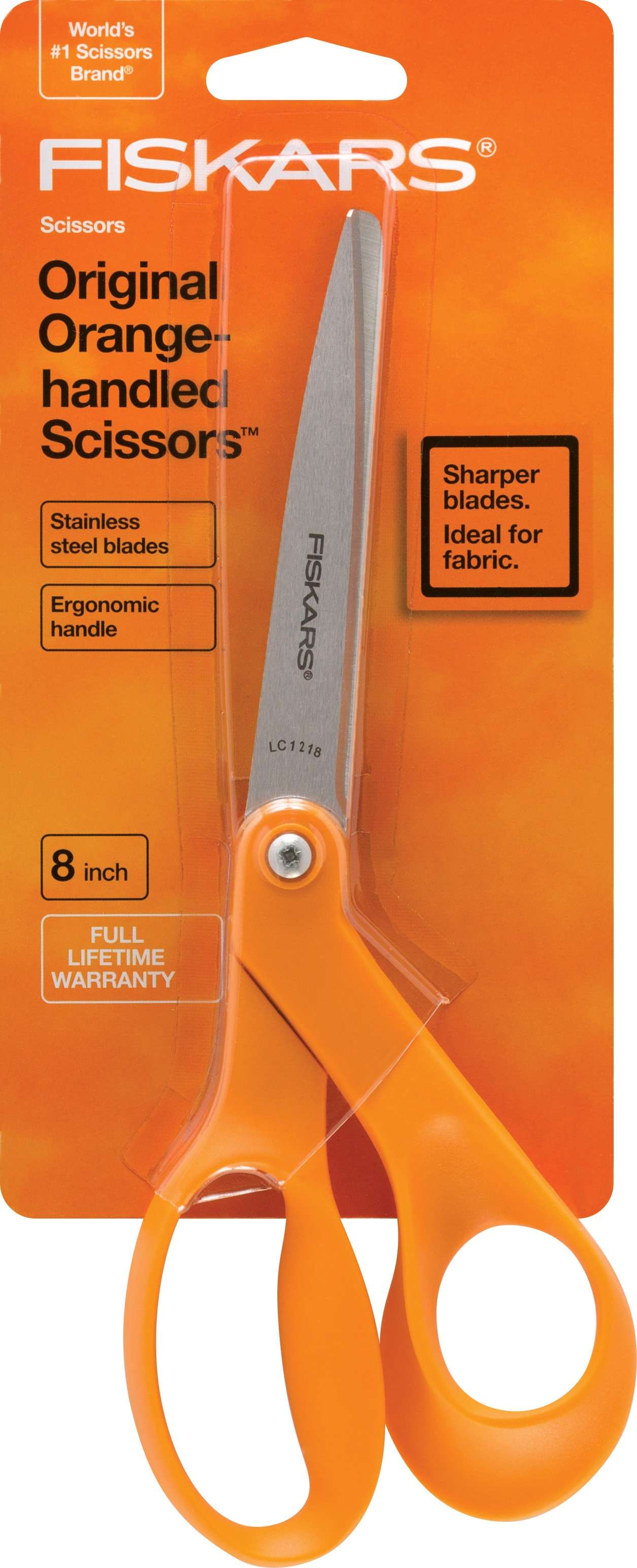 Fiskars Bent Multi-Purpose Scissors, 8 in, Right Handed